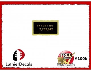 Humbucker Patent Number Decal Guitar Decal #100b